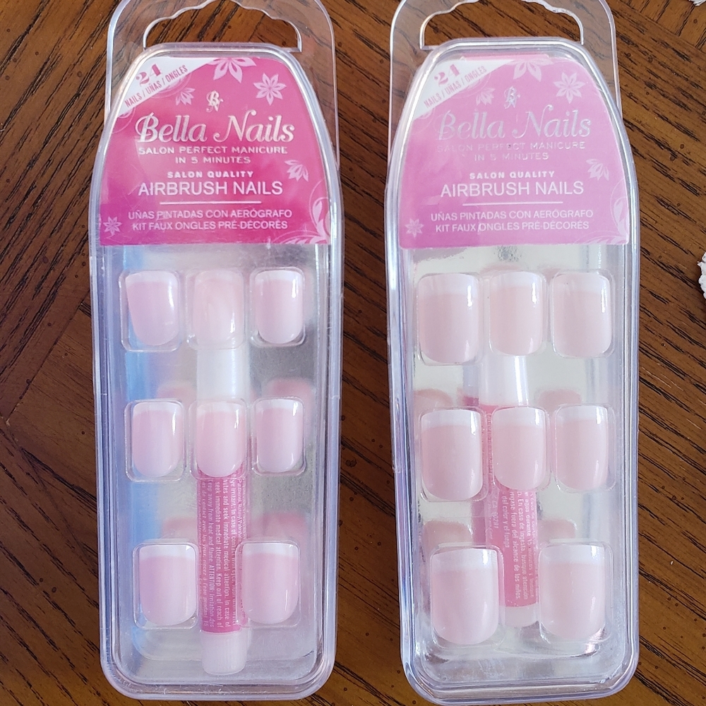 2 New 24 Pc French Manicure Nail Sets